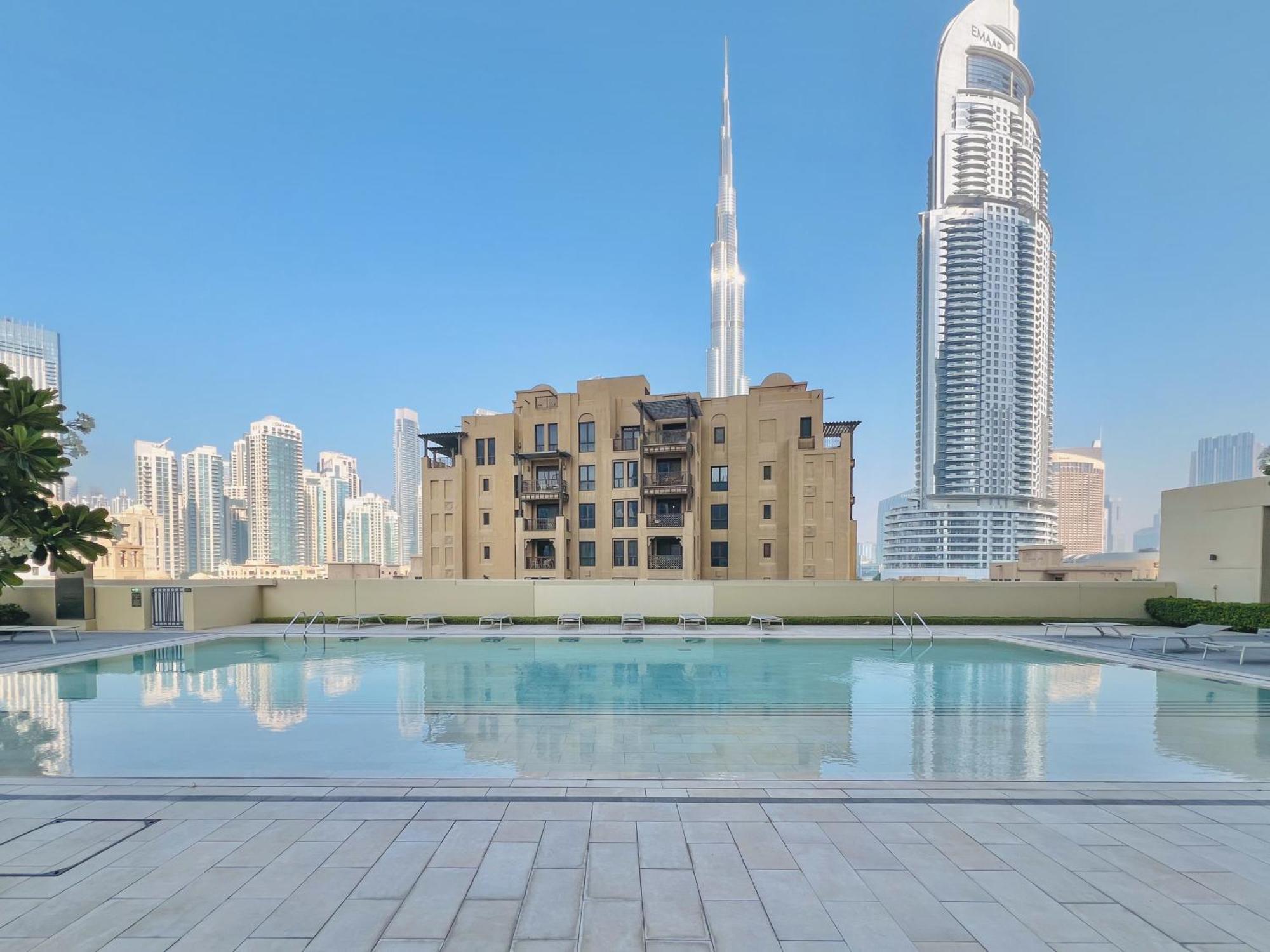 Full Fountain And Burj View - 3Br Burj Royale Apartment Dubai Exterior foto